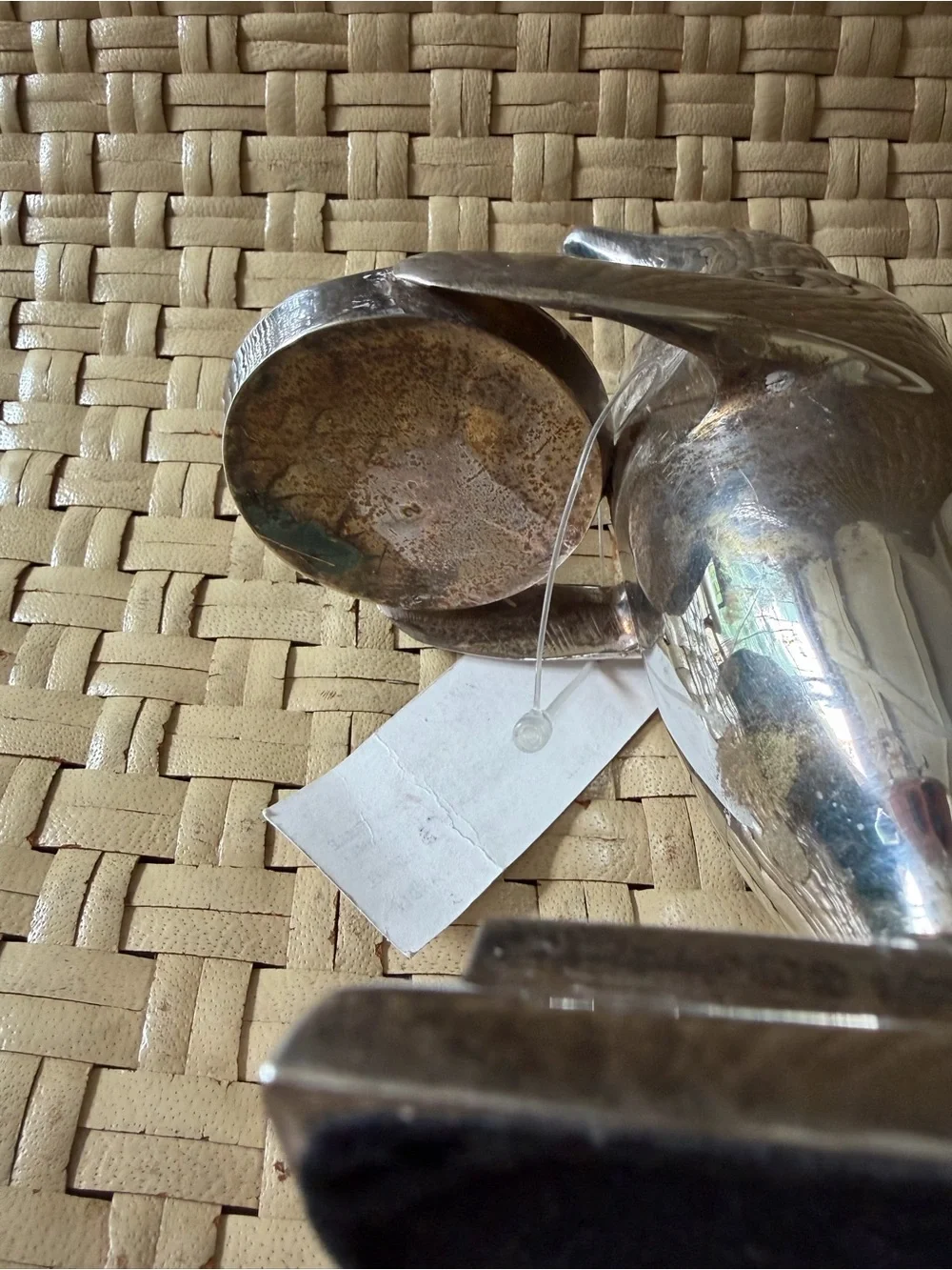 Silver Penguin Votive Candle Holder